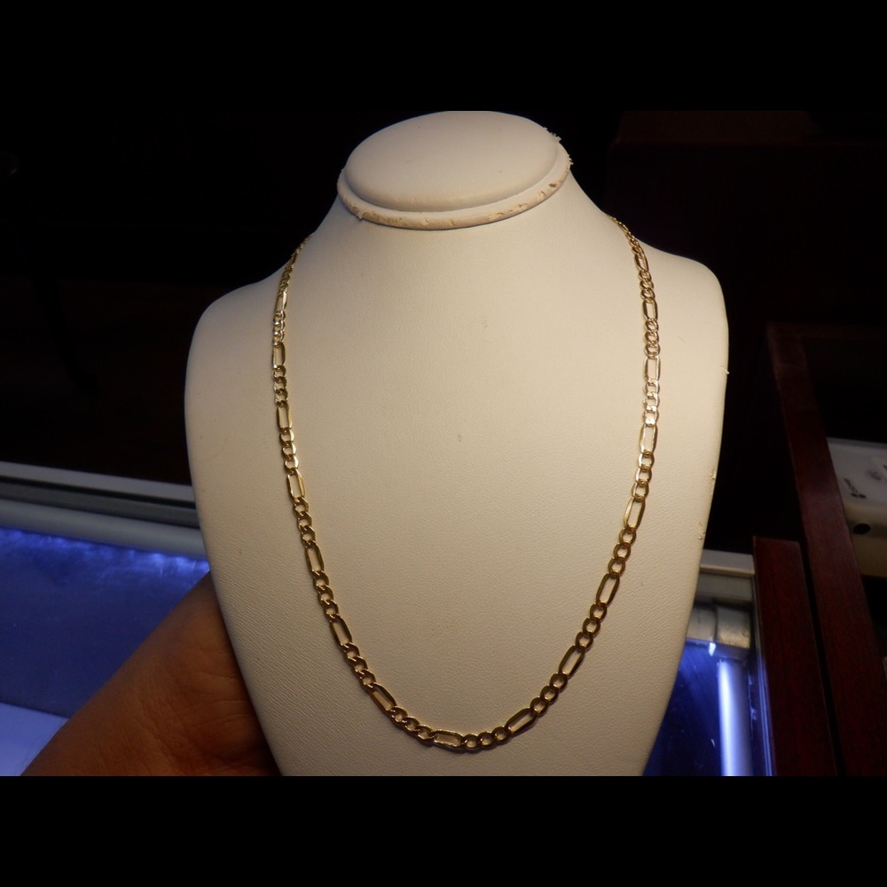 New 14k gold Figaro chain - Picture 4 of 5